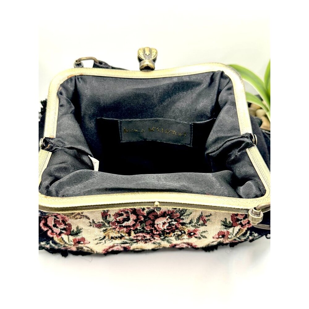 Vintage Jessica McClintock Tapestry Floral Evening Handbag - Picture 3 of 10